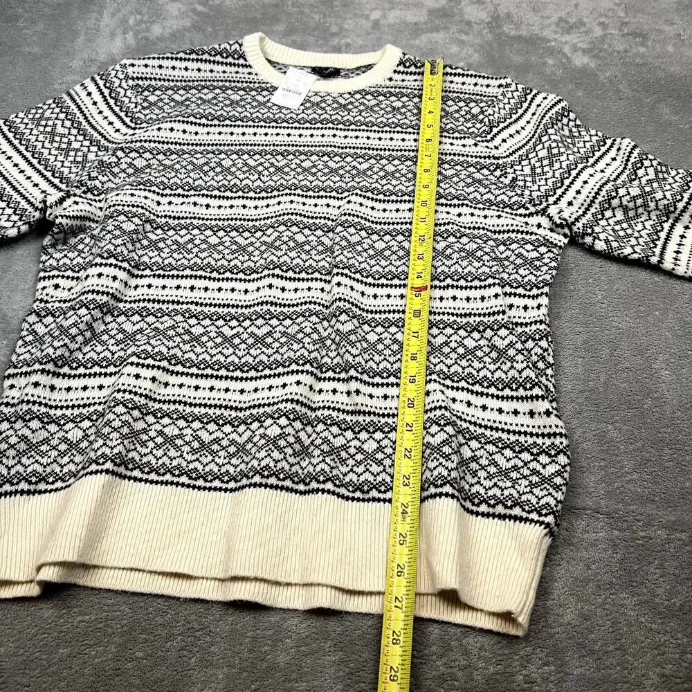 J Crew Sweater Mens XL Lambswool Blend Fair Isle Sweater Geometric NWT MSRP $118 - Picture 10 of 10